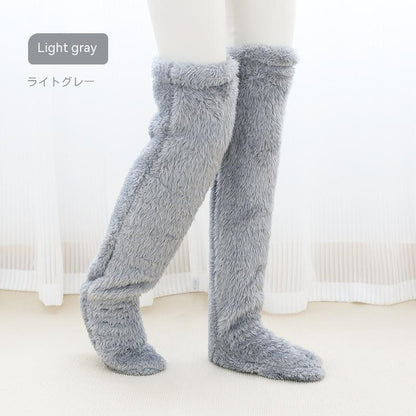 ☁️ Cloud Knees™ — Over-Knee Fuzzy Lounge Socks