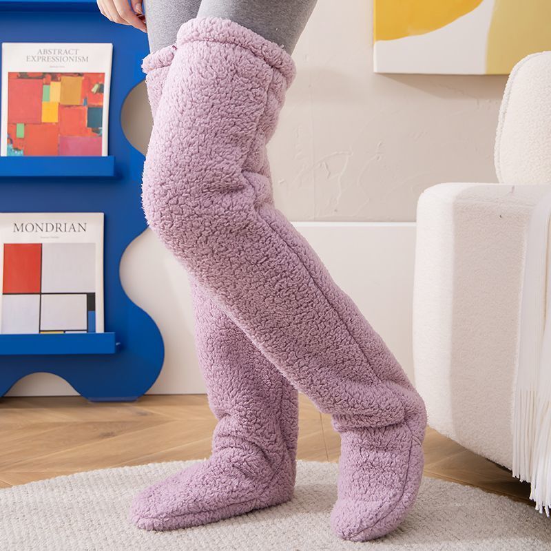 ☁️ Cloud Knees™ — Over-Knee Fuzzy Lounge Socks