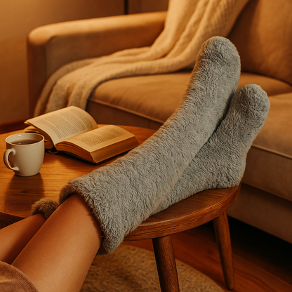 ☁️ Cloud Knees™ — Over-Knee Fuzzy Lounge Socks