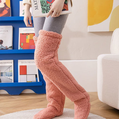 ☁️ Cloud Knees™ — Over-Knee Fuzzy Lounge Socks